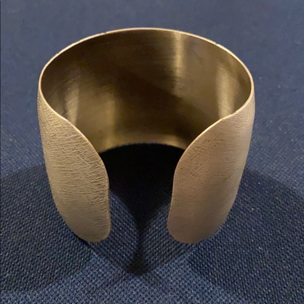 Jewel Kade Matte Silver wide cuff bracelet - Picture 2 of 3